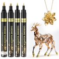 thumbnail image 1 of Marcadores Cromados Metálicos SigWong 4Pcs Oro Impermeables, 1 of 7