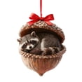 thumbnail image 7 of 6PCS Woodland Christmas Ornaments, 3D Acorn Animal Hanging Decorations, Rustic Nature Inspired Tree Decor for Wreath Garland Mantel Home Holiday, 7 of 7