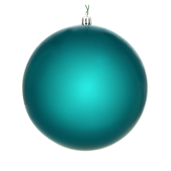 Vickerman 6" Dark Teal Candy Ball Ornament, 4 per Bag