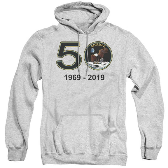 Nasa Apollo 11 50Th Adult Pullover Hoodie Sweatshirt Athletic Heather