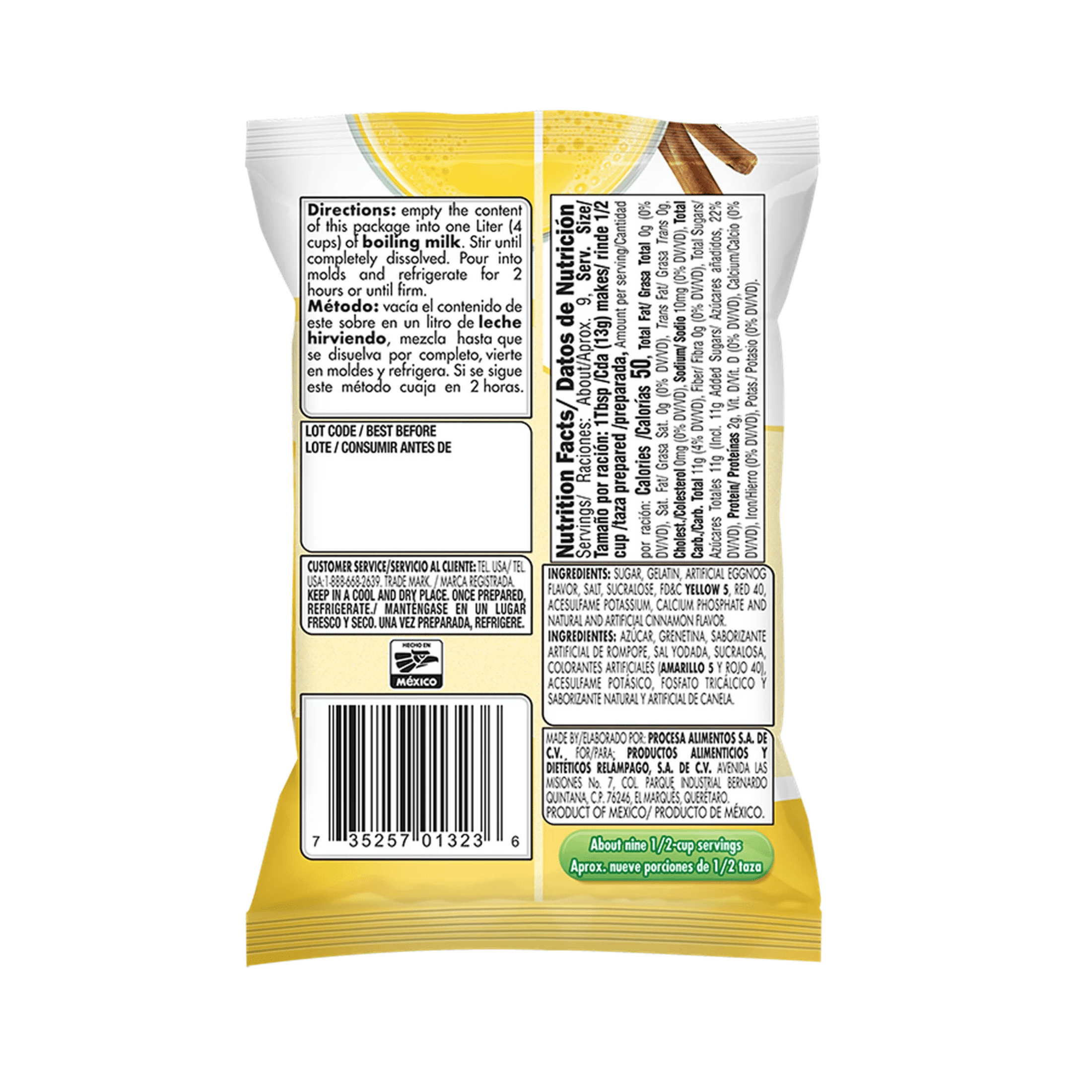 D'Gari Eggnog Gelatin Dessert, 4.2 oz