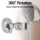 thumbnail image 5 of Bearachild Soporte de cabezal de ducha de mano montado en la pared sin soporte de perforación conector de manguera de superficie lisa al vacío Juegos de accesorios de baño 10.5 cm, 5 of 6