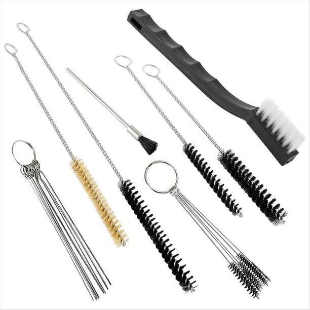 Kit de Limpieza para Pulverizador de Pintura Multiusos de 21 Piezas, Cepillos de Nailon, Mini Cepillos y Agujas, Cepillo de Limpieza de Tubos de Metal