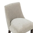 thumbnail image 5 of Beever Taupe Chenille Counter Stool  with Rubberwood Legs - Set of 3, 5 of 10