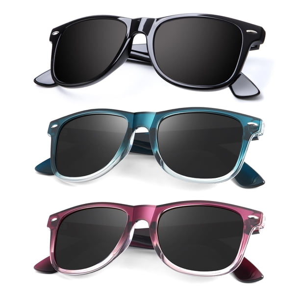 Gafas de sol KALIYADI polarizadas con acabado mate y bloqueo UV (paquete de 3)