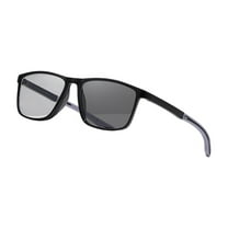 WTOBBY Photochromic Blue Light Blocking Glasses, Anti-Fall Impact Resistant Eyewear, Day/Night Transition Lenses for Computer Use & Outdoor Activities,Gray S