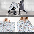 thumbnail image 6 of Car Seat Cover Baby - Cute Cartoon Shark Breathable Infant Car Seat Cover for Baby Carseat, Lightweight Comfort Baby Essentials Must Haves Newborn Stuff for Girl Boy, 6 of 7