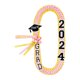 thumbnail image 1 of Regalo de graduación con corona, cinta y conjunto de cuerdas de honor multicolor hechas a mano, 1 of 3