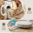thumbnail image 5 of ODIKA 8'x10' Washable Area Rug Non-Shedding, Easy Care, Coral Center Map Ocean Compass Border Vintage Turtle Nautical Reef Playful for King Size Bedroom Under Bed, Master Suite, 5 of 7
