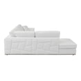thumbnail image 2 of White Deco Tufted Italian Leather Modular L Shape Two Piece Corner Sectional, 2 of 8