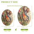 thumbnail image 2 of 3 Packs Of Wood Pulp Cotton Dishwashing Sponge 3.54x2.56 Inch Dishwashing Sponge Household Cleaning Sponge Kitchen Utensils Clean Use Colored Oil Painting Bird, 2 of 7