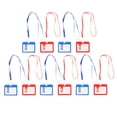 thumbnail image 1 of 10x Badge Holder Identity Card Holder ID Badges Accesorios de trabajo Azul rojo Cola Titulares de tarjetas de acrílico para tarjetas, 1 of 8