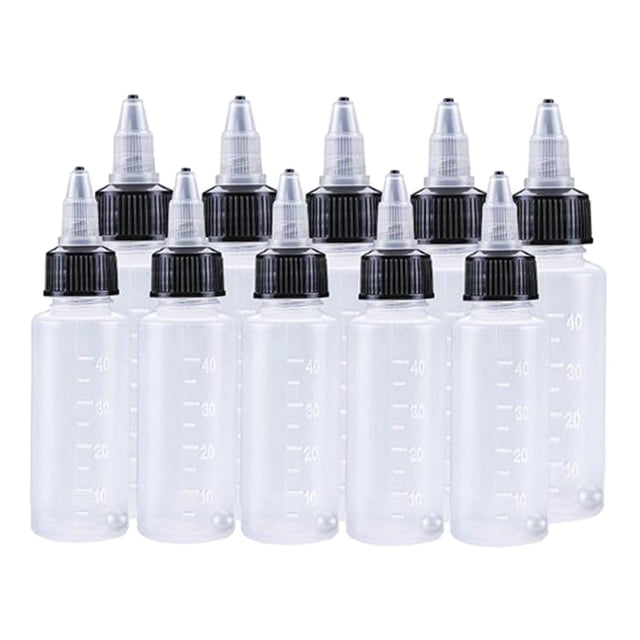 BELOVING 10x Recyclable Spare Airbrush Ink Empty Bottles LDPE Body 50ml