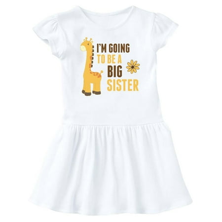 

Inktastic i m going to be a big sister giraffe Gift Baby Girl Dress