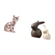 thumbnail image 5 of Elegante Escultura De Gato Y Figura De Cerámica Para Chimenea, Mueble De TV, Armario Y Decoración De Jardín. Adorno De Animal De Pascua., 5 of 8