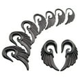 thumbnail image 2 of Black Angel Wing 00G (10MM) Tapers / Hangers / Stretcher's Acrylic 2 Pieces (1 Pair) (B/2/3/53), 2 of 3
