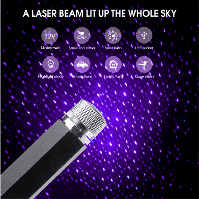 Mini LED USB Car Roof Star Night Light Projector Atmosphere Lamp Starry Sky Home(Red), Size: 226