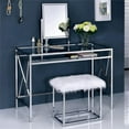 thumbnail image 3 of Furniture of America Ian Metal 3-Piece Bedroom Vanity Set in Chrome, 3 of 7