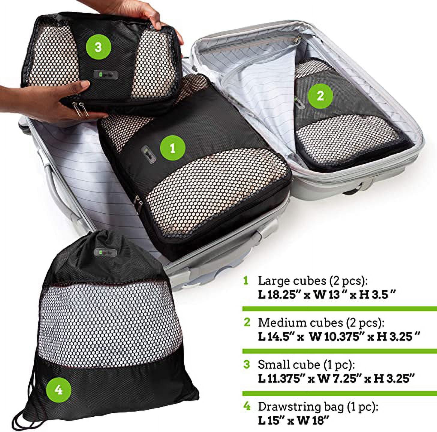 Go Far 6pc Packing Cube Set