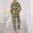 thumbnail image 6 of Goofa Fruits Printed Women’s 2 Piece Pajama Set Super,Pajamas Women's Long Sleeve Sleepwear Soft Button Down Loungewear Pjs Lounge Set Nightwear-Large, 6 of 9