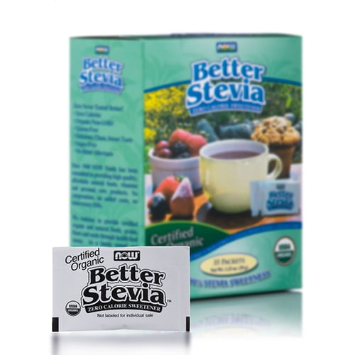 Better Stevia Extract Packets, Organic Box of 35 Packets by NOW