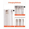 thumbnail image 4 of Natural Linen Curtains 52x84 Inch, 2 Panels - Semi Sheer Light Filtering, Boho Style, Grommet Top, 4 of 11