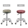 thumbnail image 3 of Red Moroccan Round Bar Stool Seat Covers, Elastic Round Chair Cover Stool Seat Slipcover Bar Stool Cushions Round Pad for 12-14 inch, 3 of 5
