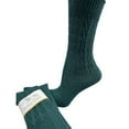 thumbnail image 4 of Sierra Socks Women’s 2-Pack Combed Cotton Cable Knit Crew Socks, Soft & Durable, Hunter Green, 4 of 5