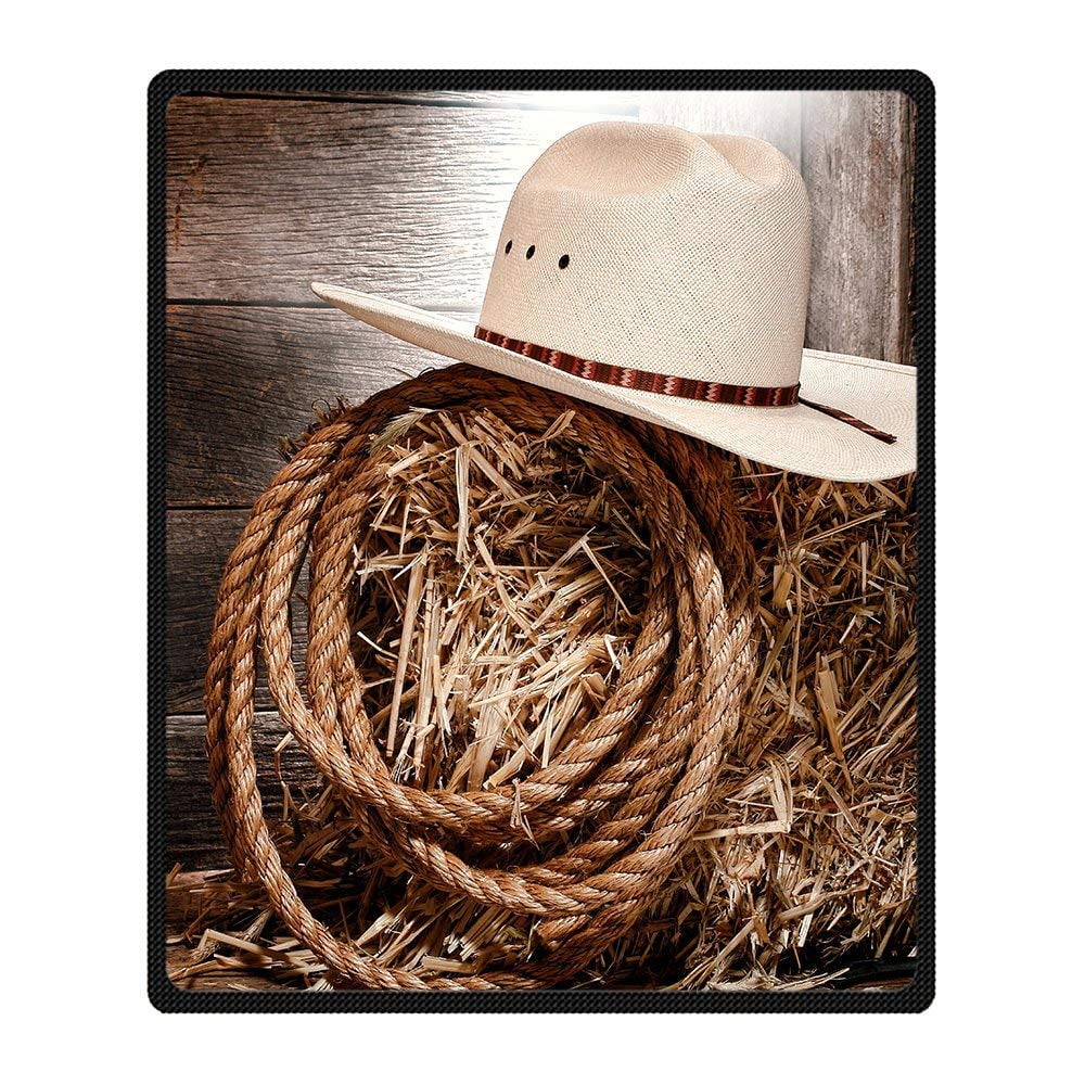 CADecor Cowboy Blanket Fleece Throw Blanket for Sofa or Bed 58x80 inches
