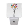 thumbnail image 6 of Yayeee LED Plug in Night Light for The Home with Auto Dusk to Dawn Light Sensors, 2 Pack, Colorful Flower, 6 of 6