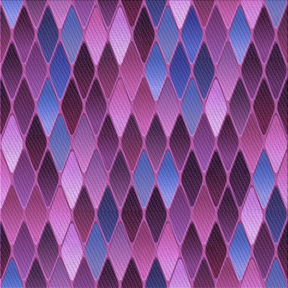 Ahgly Company Indoor Square Patterned Dark Magenta Purple Area Rugs, 7' Square