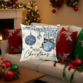 thumbnail image 6 of Moocorvic Christmas Blue and White Check Plaid Throw Pillow Covers, for Sofa Couch Bedroom Farmhouse Decorative 18X18, 6 of 7