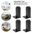 thumbnail image 2 of 4pcs Aluminum Alloy Adjustable Feet Sofa Bed Foot Legs Support, 120mm, Black, for Cupboard Cabinet Furniture Accessories, Strong Loading Capacity, Anti-Corrosive, Rust-Proof, Easy Installation, 2 of 9