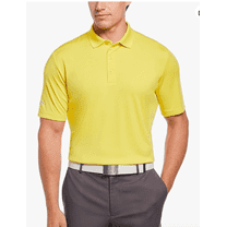 Callaway Men's Golf Polo Solid Yellow Short Sleeve SMALL