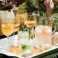 Isabella Acrylic Wine Glass Clear Acrylic Embossed Drinking Glass Outdoor Dining BPA Free