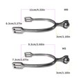 thumbnail image 5 of Stainless Steel English Spurs Chrome Plated Neck Equestrians Gear for Professional Riders and Horse Enthusiasts, 5 of 6