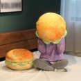 thumbnail image 5 of 1pc Realistic Burger Pillow Cushion-fun Prank Gift Office Chair Pad Creative Novelty Plush Toy Cheeseburger Pillow Large Plush Hamburger Plushie Pil, 5 of 5