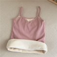 thumbnail image 1 of Chaleco cálido para niñas con tirantes acolchados de terciopelo de doble capa para otoño e invierno, ropa interior cálida y ajustada para estudiantes, 1 of 6