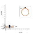 thumbnail image 5 of ANGARA Natural Blue Sapphire and Diamond Crossover Bridal Set in 14K Rose Gold for Women (Size-6x4mm) | September Birthstone, Anniversary, Jewelry Gift for Women | Natural Blue Sapphire Ring, 5 of 9