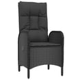 thumbnail image 5 of vidaXL 5 Piece Patio Dining Set with Cushions Black Poly Rattan, 5 of 9