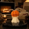 thumbnail image 4 of Halloween Ghost Candles, Halloween Decorations Indoor, Cute Spooky Fall Decor Burning White Scented Wax Candles Gifts for Boo Basket Stuffers , Room Mantel Table Decor, 4 of 7