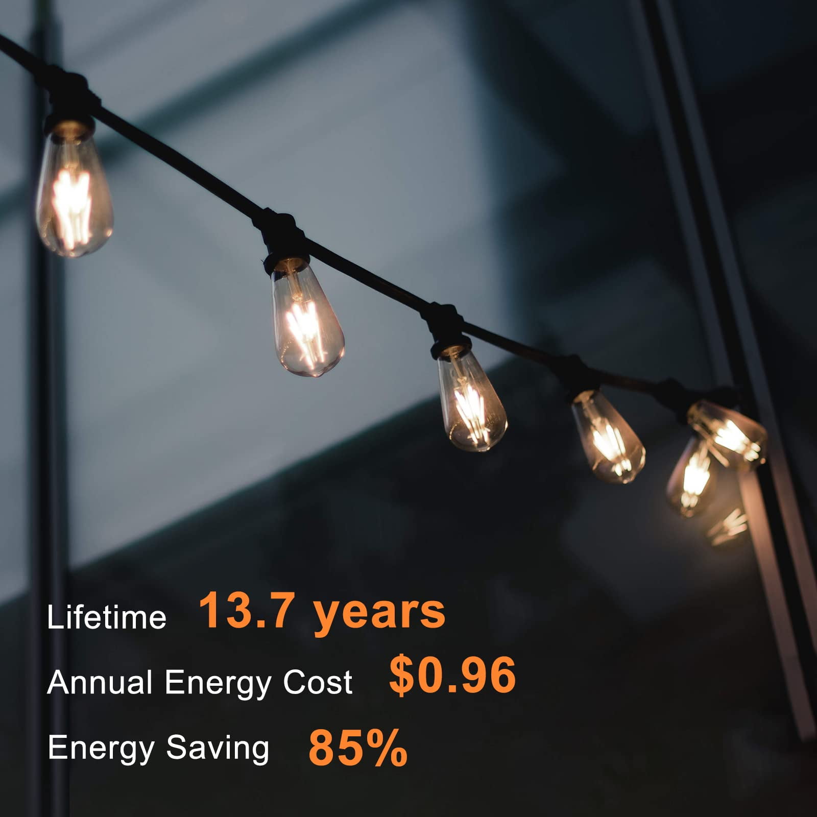 BOCOD Edison Light Bulbs 60W Equivalent, Dimmable Vintage LED Light Bulbs, E26 Medium Base, Warm White 2700K, ST58, 8W, 800LM, 80+ CRI, Antique Decorative Filament LED Bulb, Clear Glass, 12Pack