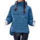 thumbnail image 2 of Chaqueta Acolchada Oversize para Mujer, Estilo Dolman, con Capucha, Larga, Cálida y Estilo Top Azul M, 2 of 8