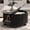 Black-round(bun Feet), variant on Square Coffee Table with Lift-Top & Flip-Top Storage, 36" Lift Tabletop Dining Center Table with Solid Wood Legs, Functional Modern Black Coffee Tables for Living Room Small Space or Office
