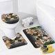 thumbnail image 4 of Richie Rich-theme 4-Piece Shower Curtain Set with Rugs, Waterproof Bathroom Decor Set Includes Bath Mat, U-Shaped Rug, Toilet Lid Cover and Curtain with Hooks, 4 of 6