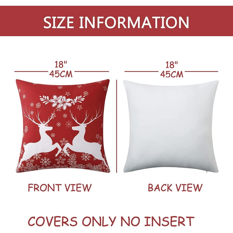 4-Pack Velvet Printed Pillow Covers, 18x18, Home Decor, Insert Not Included