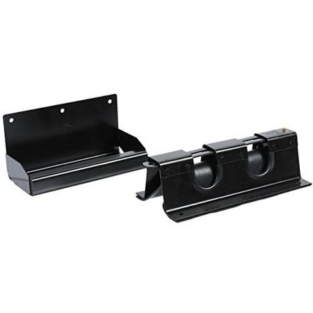 Double Holder for Cargo Bar Load Locks | Classic Rod Carrier, Bolt-on to Truck/Trailer/Warehouse/Garage Walls | 2-Piece: Restraint + Bottom Foot