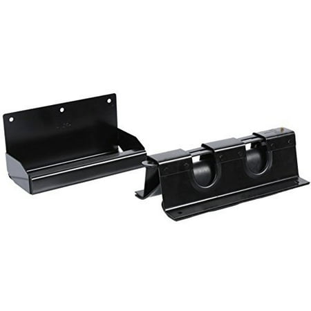 Lock Cargo Control - Double Holder for Cargo Bar Load Locks | Classic Rod Carrier, Bolt-on to Truck/Trailer/Warehouse/Garage Walls | 2-Piece: Restraint + Bottom Foot Protector