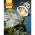 thumbnail image 2 of 50W UVA UVB Reptile Heat Lamp, 4 Pack Heat Lamp Light Bulbs for Reptiles, Amphibian Basking Lights, Terrariums and Cages,Works with Various Lamp Fixtures, for Bearded Dragon, Lizard, Gecko,Turtle, 2 of 7