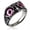 Gold Pink, variant on Personalized Vintage Halloween Owl Stainless Steel Glasses Rings Size 6-13-9-Gold-Green